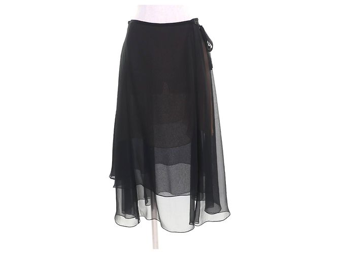 Timeless Gonna di seta Chanel Nero