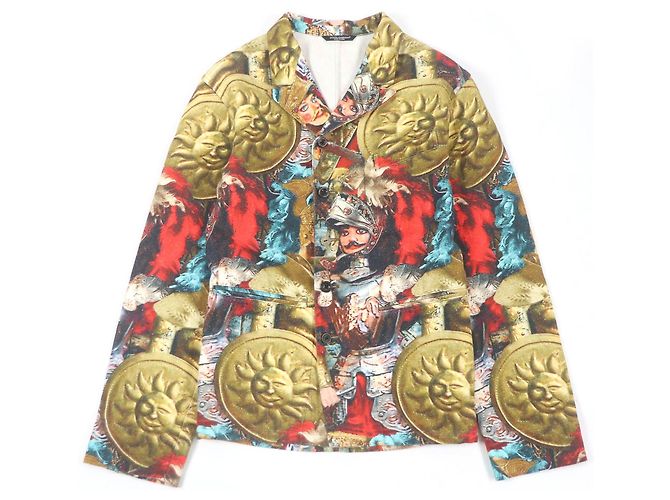 Dolce & Gabbana Giacca in lino e cotone nera Dolce&Gabbana Multicolore