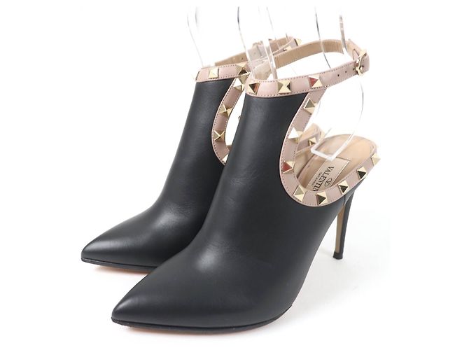 Sapatos de couro Rockstud Valentino Garavani Preto