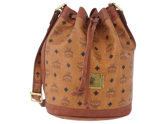 MCM Visetos Canvas and Leather Marrom