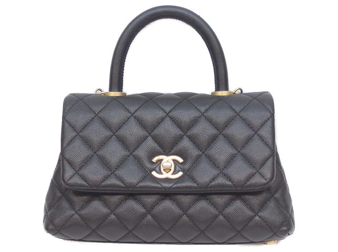 Coco Handle Borsa a Spalla Chanel No. 27 in Caviar Nero con Manico Coco