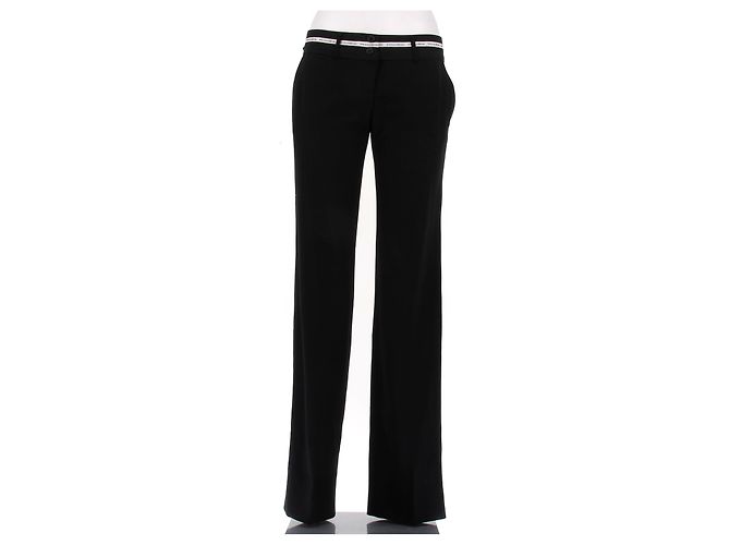 Dolce & Gabbana Schwarze Wollhose Größe 38