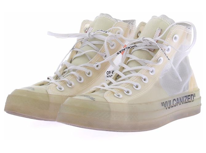 Off White Basket converse blanches