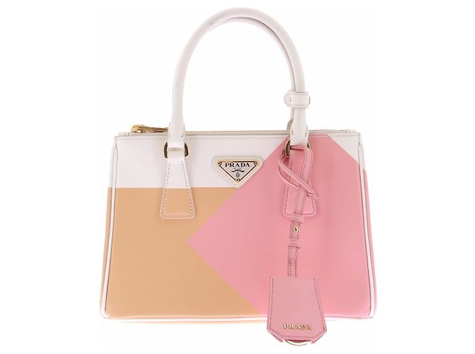 Prada Sac "Galleria" blanc rose et pêche Multicolore
