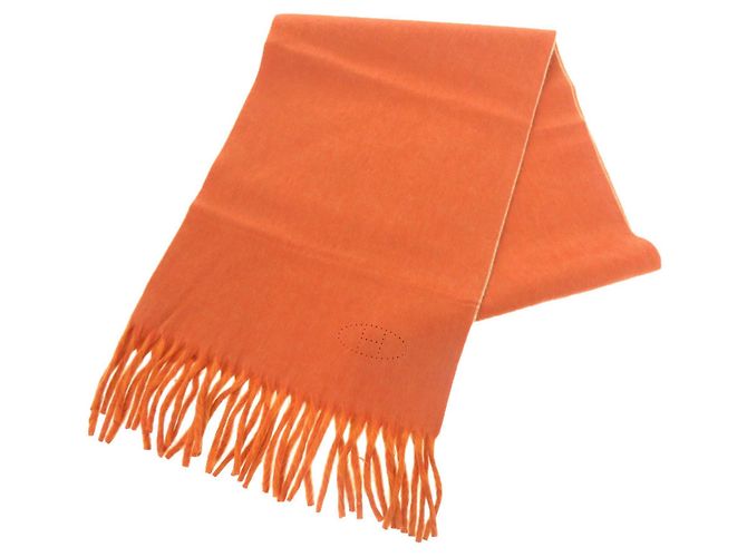 Hermès Hermes Cashmere Stole in Orange