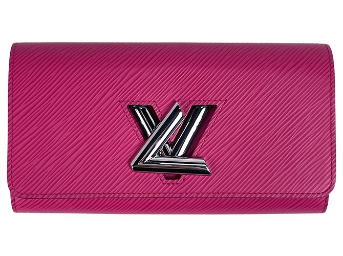 Twist Billetera bifold de cuero Epi rosa intenso Louis Vuitton