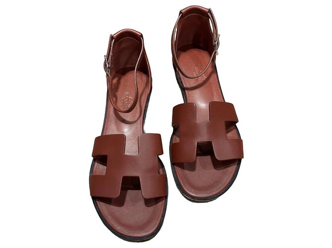 Hermès Hermes Santorini Rouge H Dark red