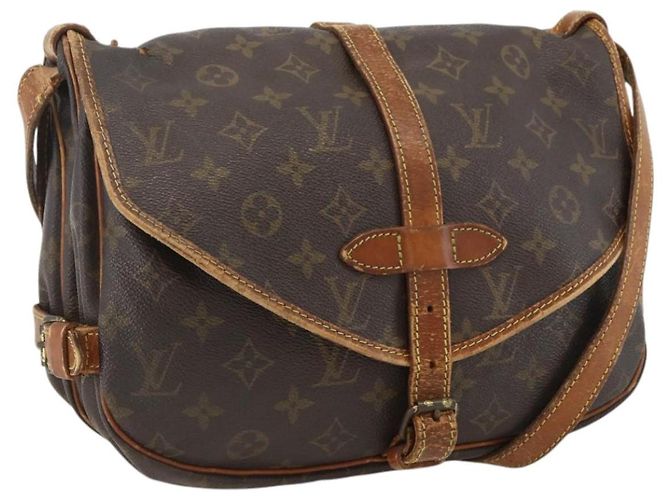 LOUIS VUITTON Bolsa de Ombro Monogram Saumur 30 M42256 LV Auth bs33502 Monograma