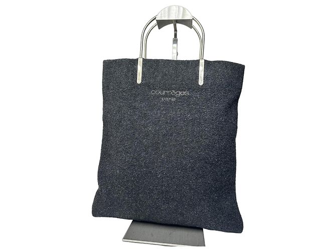 Vintage Courreges Wollhandtasche schwarz