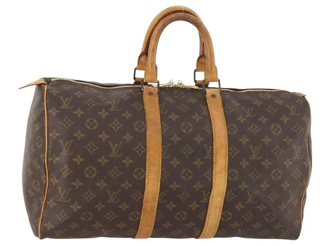 LOUIS VUITTON Bolsa Boston Monogram Keepall 45 M41428 LV Auth BA10838 Monograma