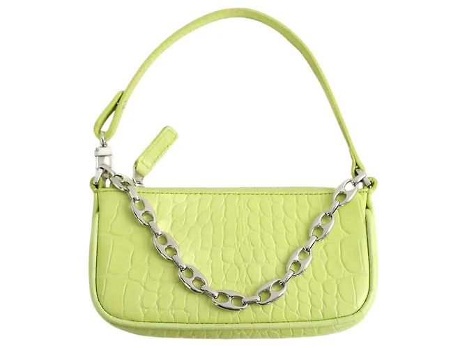 By Far Sac à main en cuir Vert