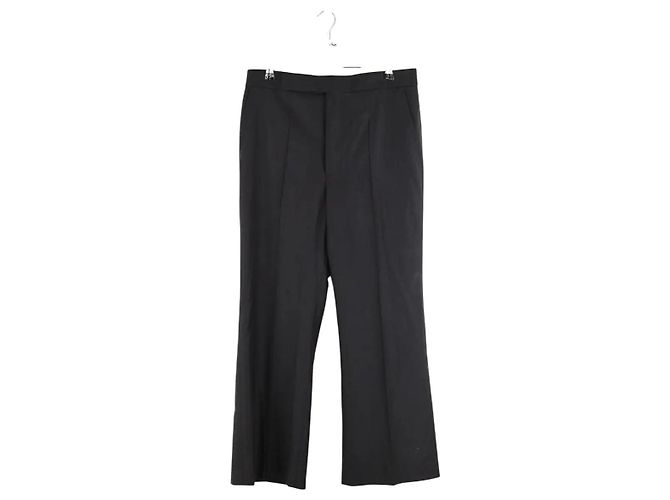 Céline Calça reta de lã preta Preto