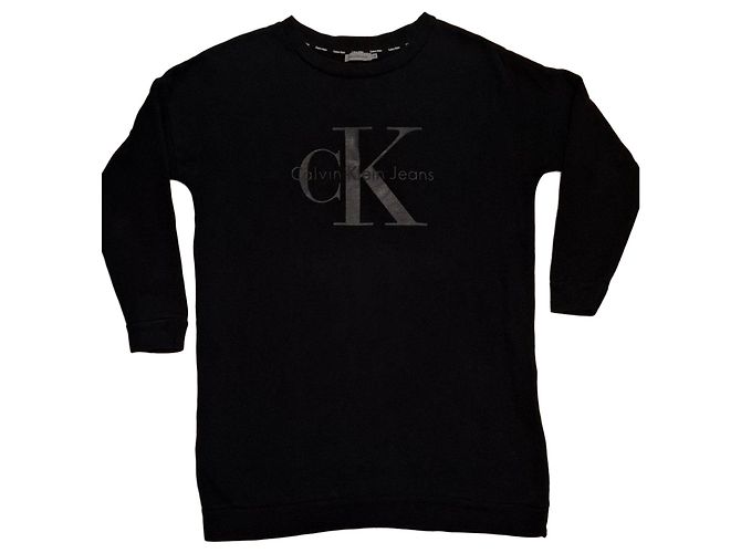 Sudadera negra Calvin Klein Jeans con cremallera lateral Negro