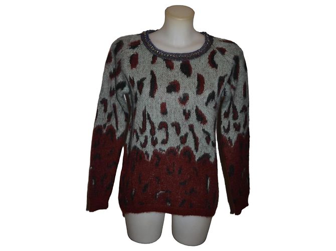 Maison Scotch Wollmischpullover mit Muster Mehrfarben