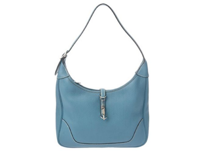 Bolsa de Ombro Hermès Trim 31 Azul Jean