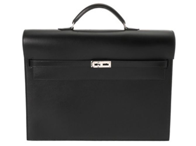 Hermès Borsa da lavoro Hermes Kelly Depeche 38 Nera Nero