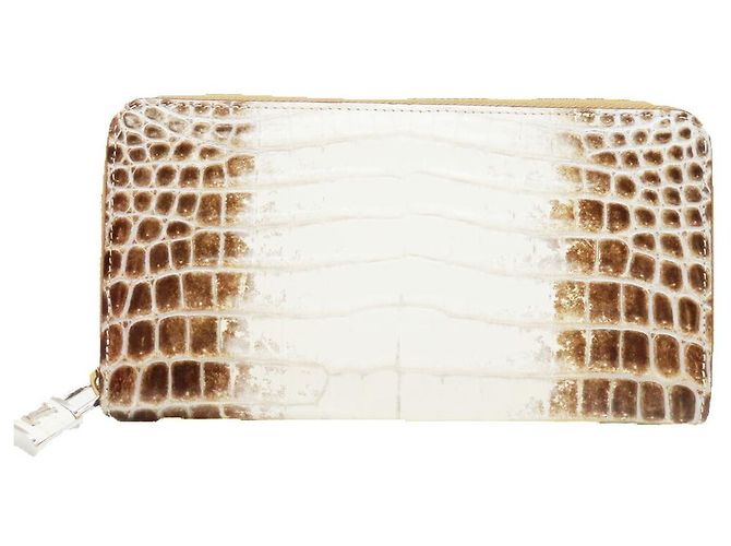 Louis Vuitton Zippy Wallet Crocodile Long Wallet Brown