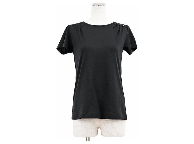 Dolce & Gabbana Top in Cotone Nylon Dolce&Gabbana Nero