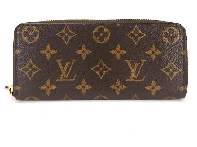 Slender Cartera Larga Monograma Clemence de Louis Vuitton Castaño Rosa
