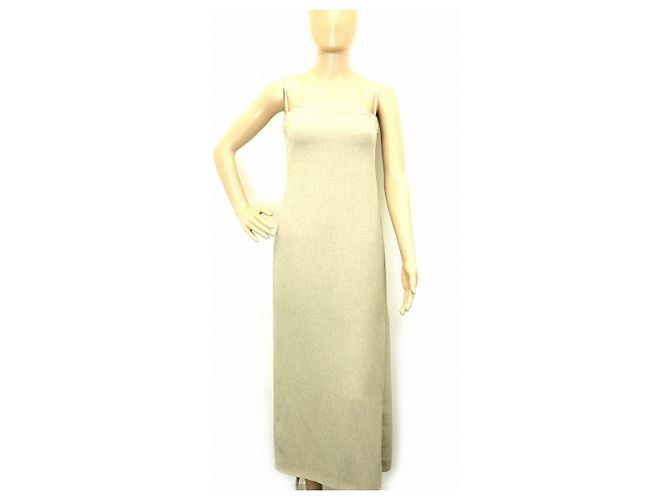 Autre Marque MANI Kleid aus Polyester Beige