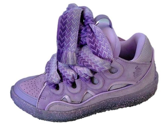 Lanvin Curv Sneaker Lila Leder Größe 39