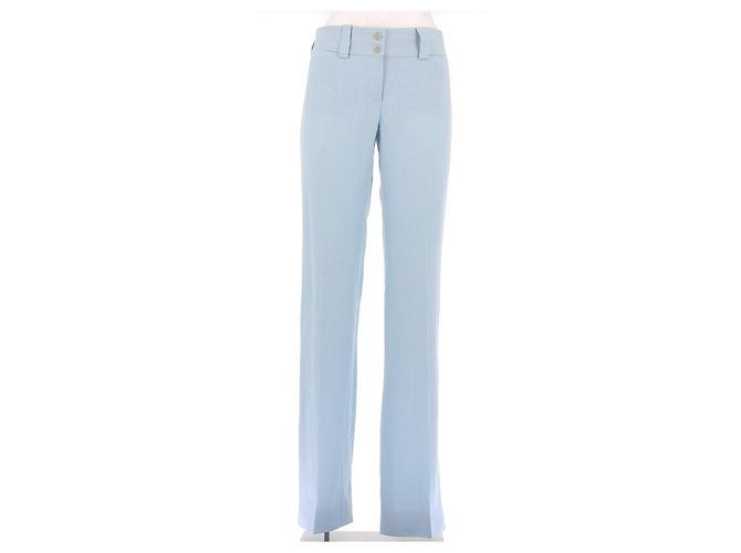 Dolce & Gabbana Calça azul claro em linho