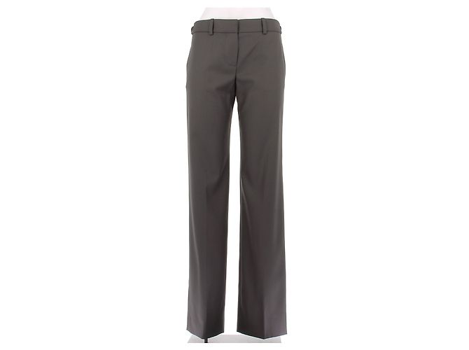 Chloé Calça taupe de lã Bege