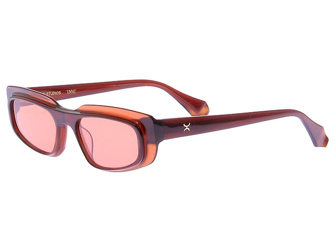 Autre Marque Braune Sonnenbrillen mit orangefarbenen Gläsern