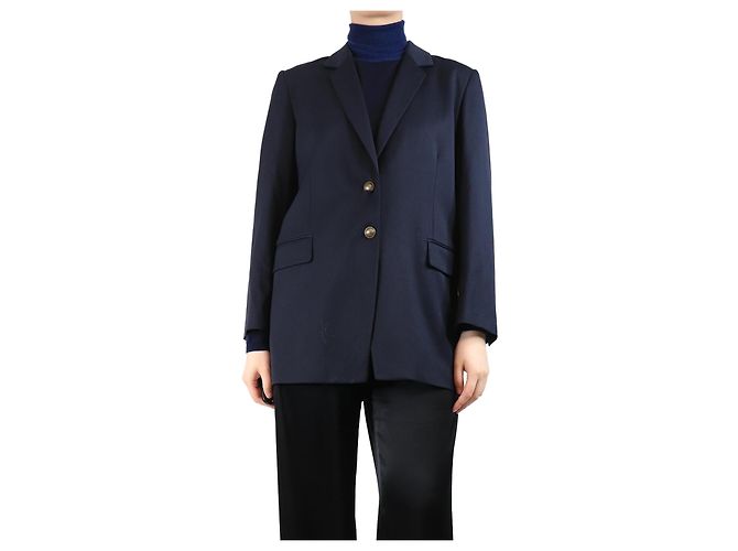 Frame Denim Navy wool-blend blazer - size S Navy blue