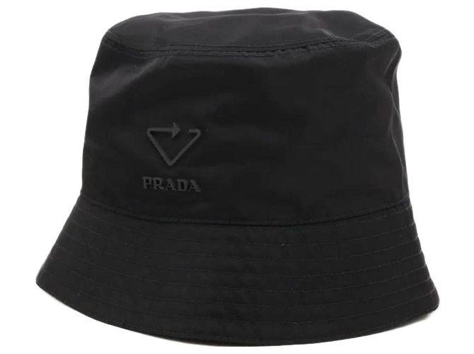 Prada Black Re-Nylon bucket hat - size S
