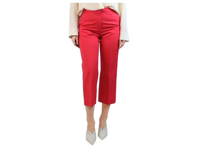 Msgm Pantalones de mezcla de algodón rosa - talla UK 10