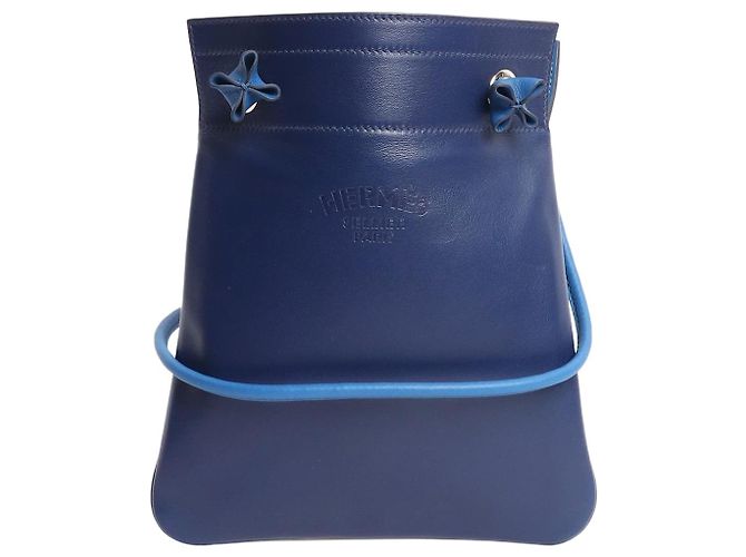 Hermès Blaue Aline Mini-Crossbody-Tasche Leder