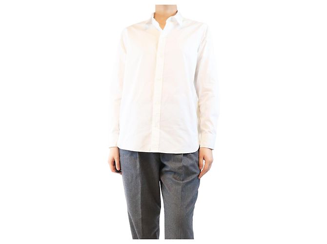 Aime Camicia di cotone bianca - taglia UK 8 Bianco