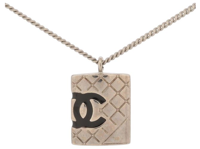 Chanel 05C 2005 Cambon Coco Mark Halskette Silber