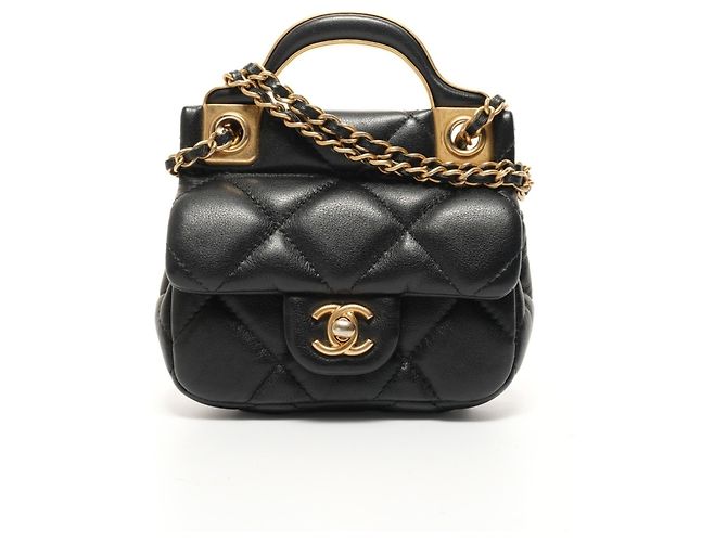 Portafoglio Mini con Catena Matelassée Chanel Nero