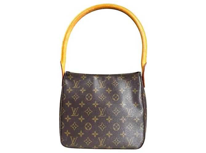 Louis Vuitton Looping MM Monogram Shoulder Bag Brown