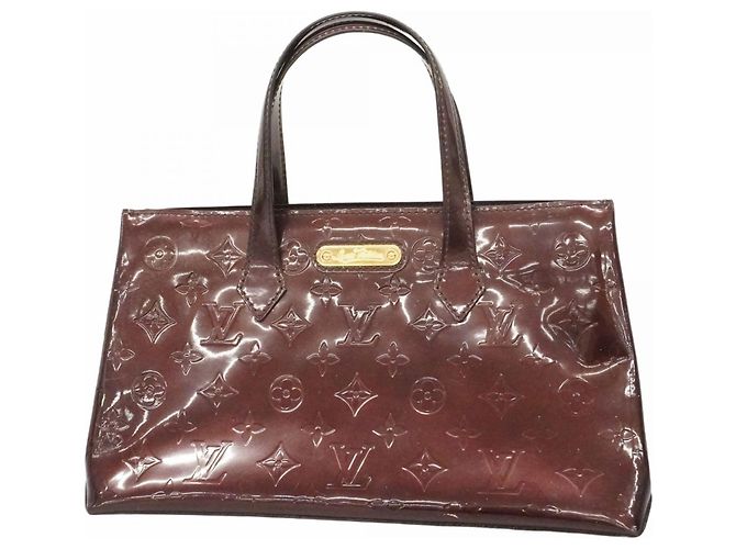 Borsa Louis Vuitton Vernis Wilshire PM Bordò