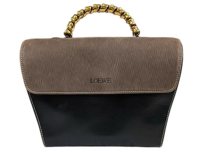 Borsa Loewe Velázquez Marrone Nero