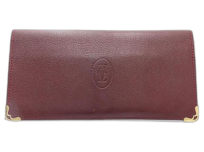 Cartera Larga con Solapa Must de Cartier Burdeos
