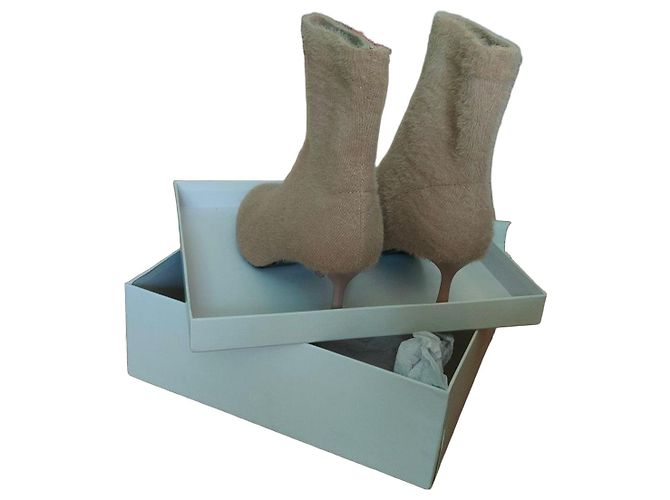 Max & Moi Beige Stricksocken Stiefeletten