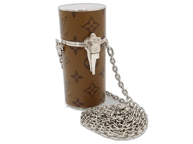 Louis Vuitton Monogram Reverse Lipstick Case Brown