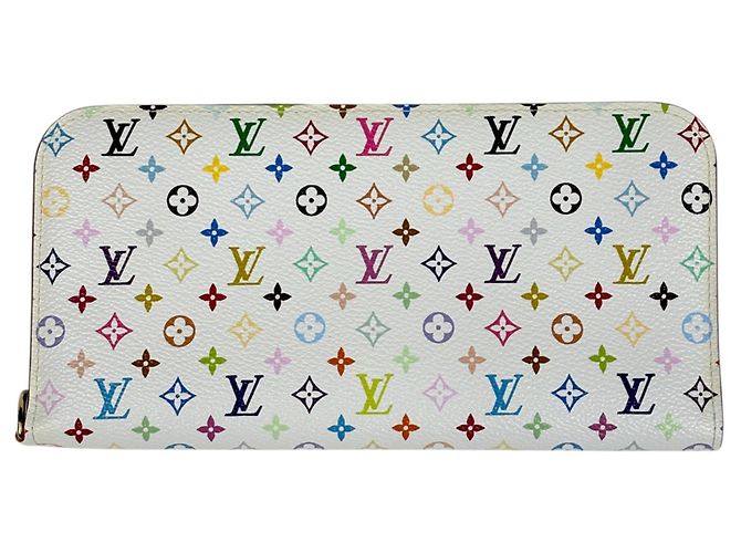 Slender Louis Vuitton Monogram Multicolore Long Wallet White