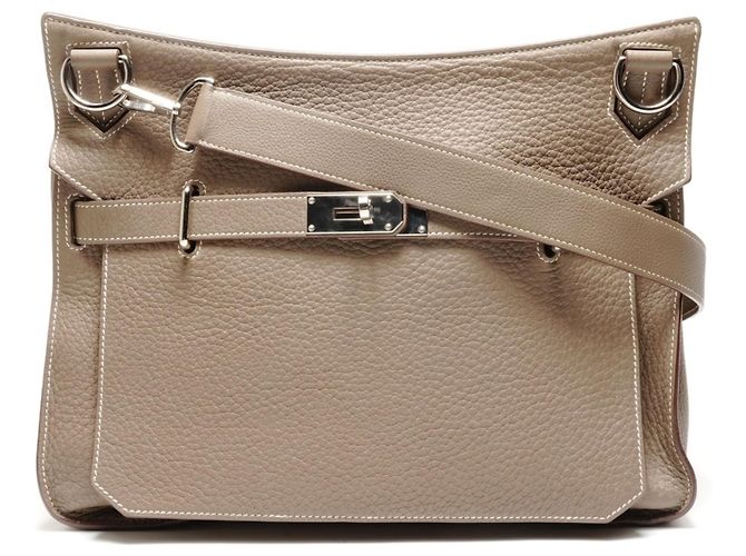 Sac à épaule Hermès Jypsiere 34 gris