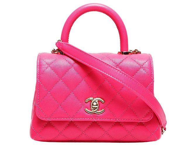 Coco Handle Borsa a Spalla Chanel Matelassé Rosa