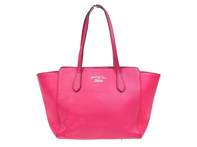 Gucci Swing Tote Leather Medium Pink