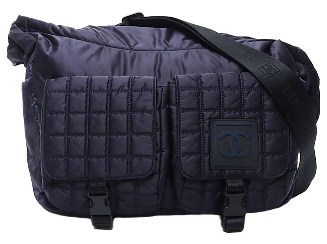 Borsa a spalla Chanel Sport Line blu navy