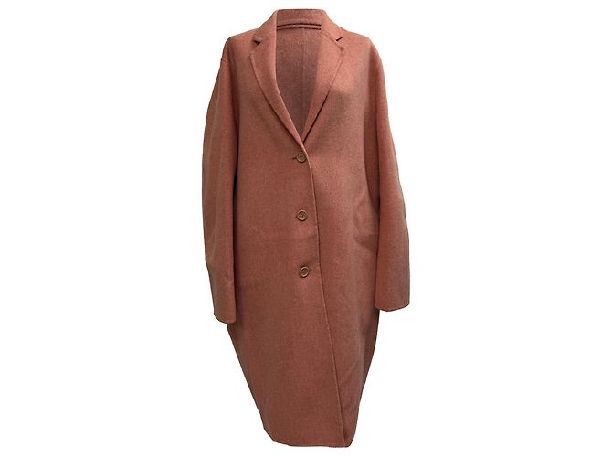 Abrigo de un solo botón Avalon de Acne Studios en lana coral Naranja