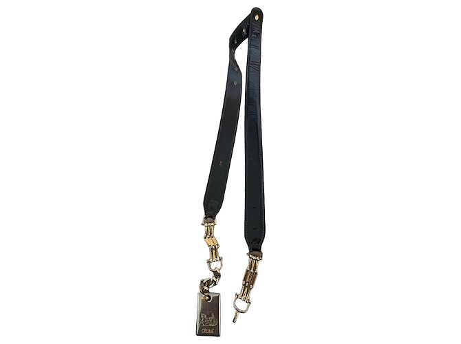 Céline Celine Black Leather belt