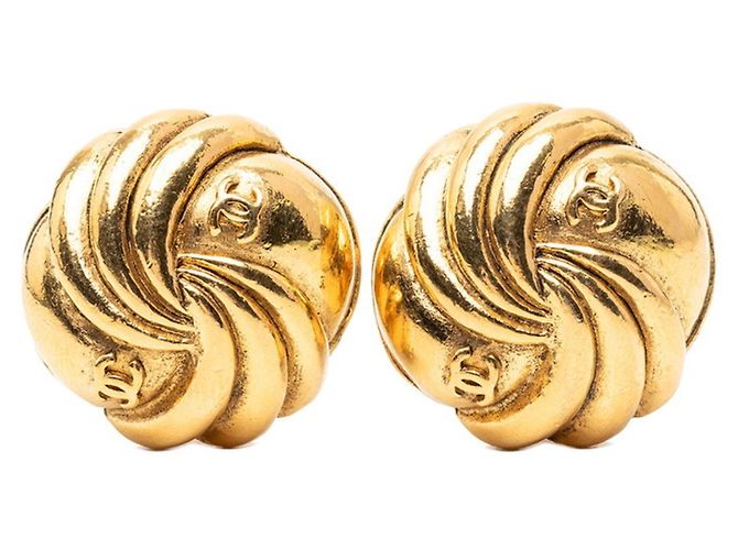 Timeless Orecchini a clip vintage Chanel Coco Mark D'oro