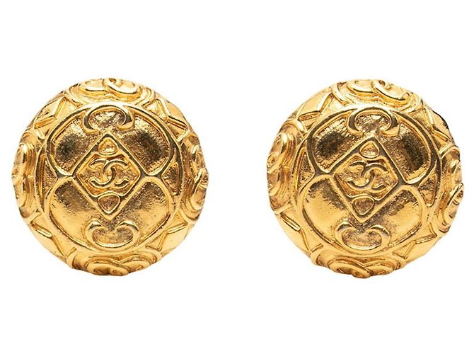 Orecchini a clip placcati in oro con il logo Coco di Chanel D'oro